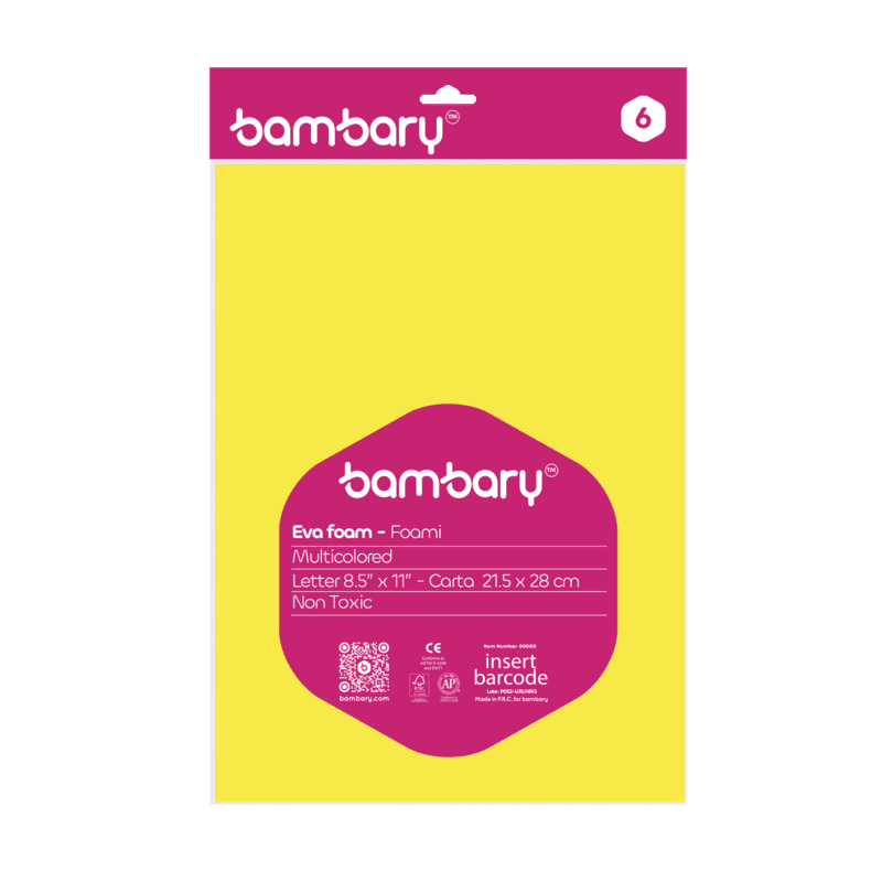 Foami Carta Bolsa A/S x 6 Und Set Multicolor 2