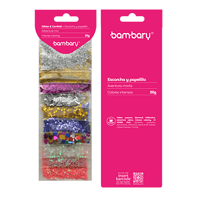 Escarcha Confetti Colores Variados 20 g (2 g x 10 Bolsas)