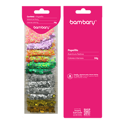 Escarcha Mini Confetti Colores Variados 24 g (2 g x 12 Bolsas)