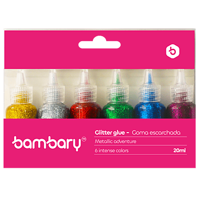Goma Escarchada Colores Metalizados 20 ml (6 Und)