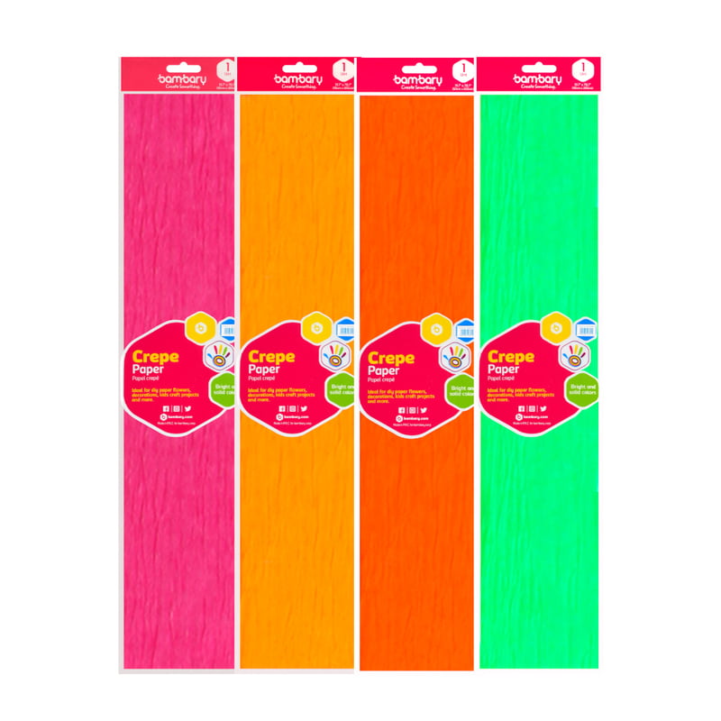 Papel Crepe 50cm x 2 mts A/S Neon