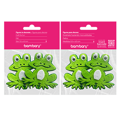 Figuras de Fieltro Ranas (2 Und)