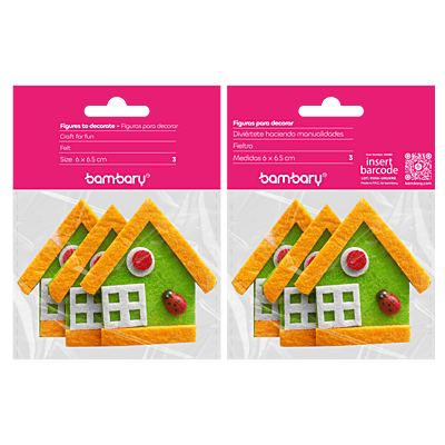 Figuras de Fieltro Casas (3 Und)